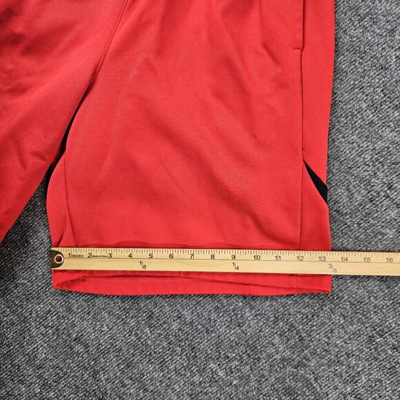 Nike Therma Fit Basketball Shorts‎ Men's L Dri-Fit Athletic Red/Black Big Swoosh - Picture 7 of 9